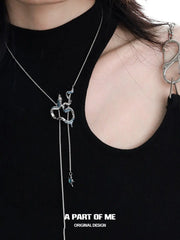 Slytherin House 18k Platinum Plating Ice Snake Pull-out Necklaces™