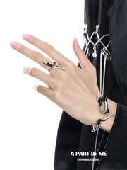 Slytherin House 18k Platinum Plating Ice Snake Resizeable Bangles Bracelets™