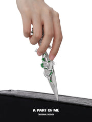 Slytherin House 18k Platinum Plated Twisted Snake DIY Kunai Crafts Decorative Knife™