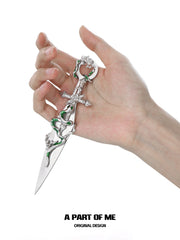 Slytherin House 18k Platinum Plated Twisted Snake DIY Kunai Crafts Decorative Knife™