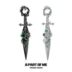 Slytherin House 18k Platinum Plated Twisted Snake DIY Kunai Crafts Decorative Knife™
