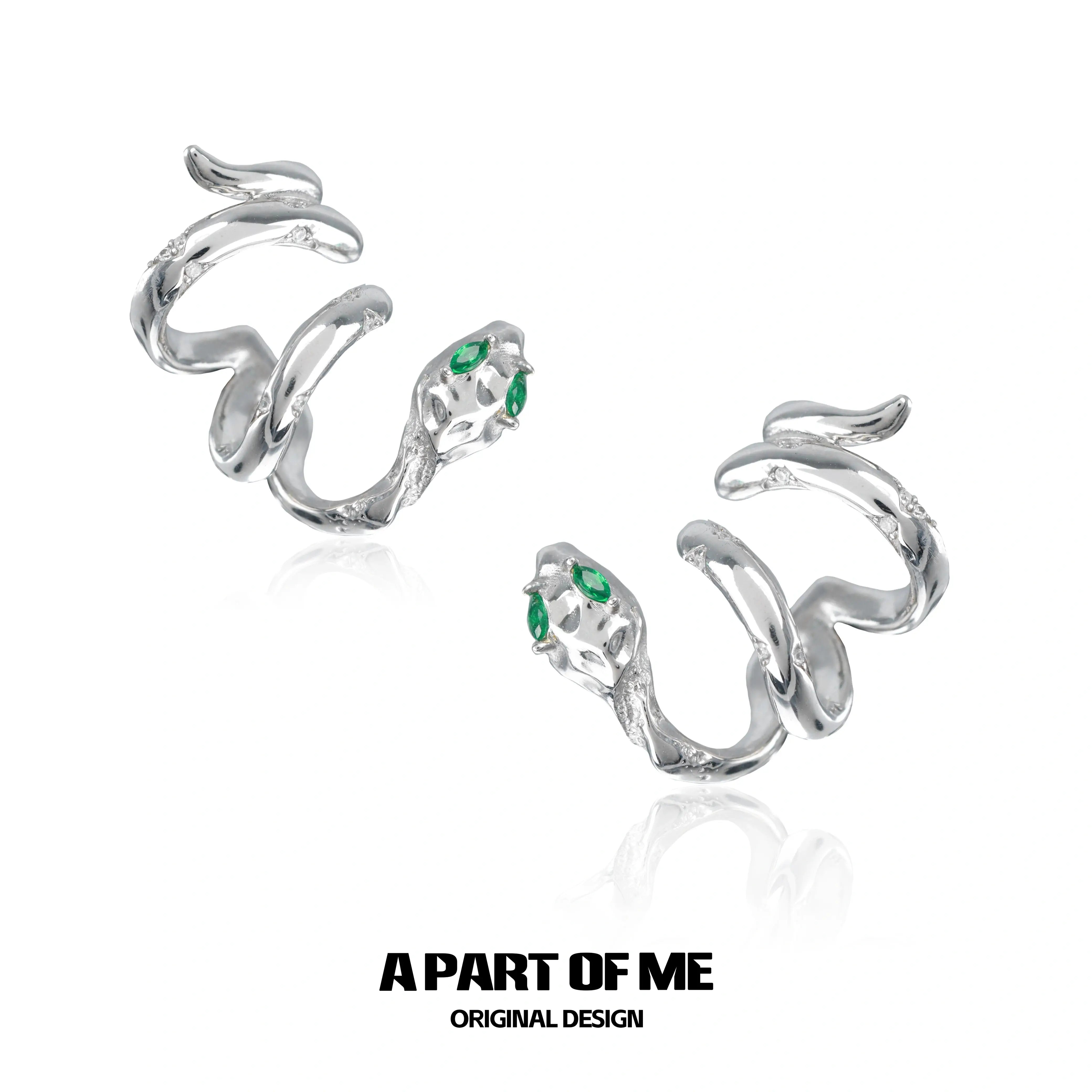 Slytherin House 18k Platinum Plating Twisted Snake Earrings™