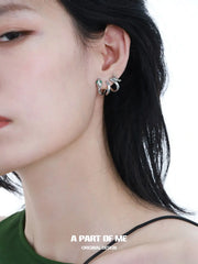 Slytherin House 18k Platinum Plating Twisted Snake Earrings™