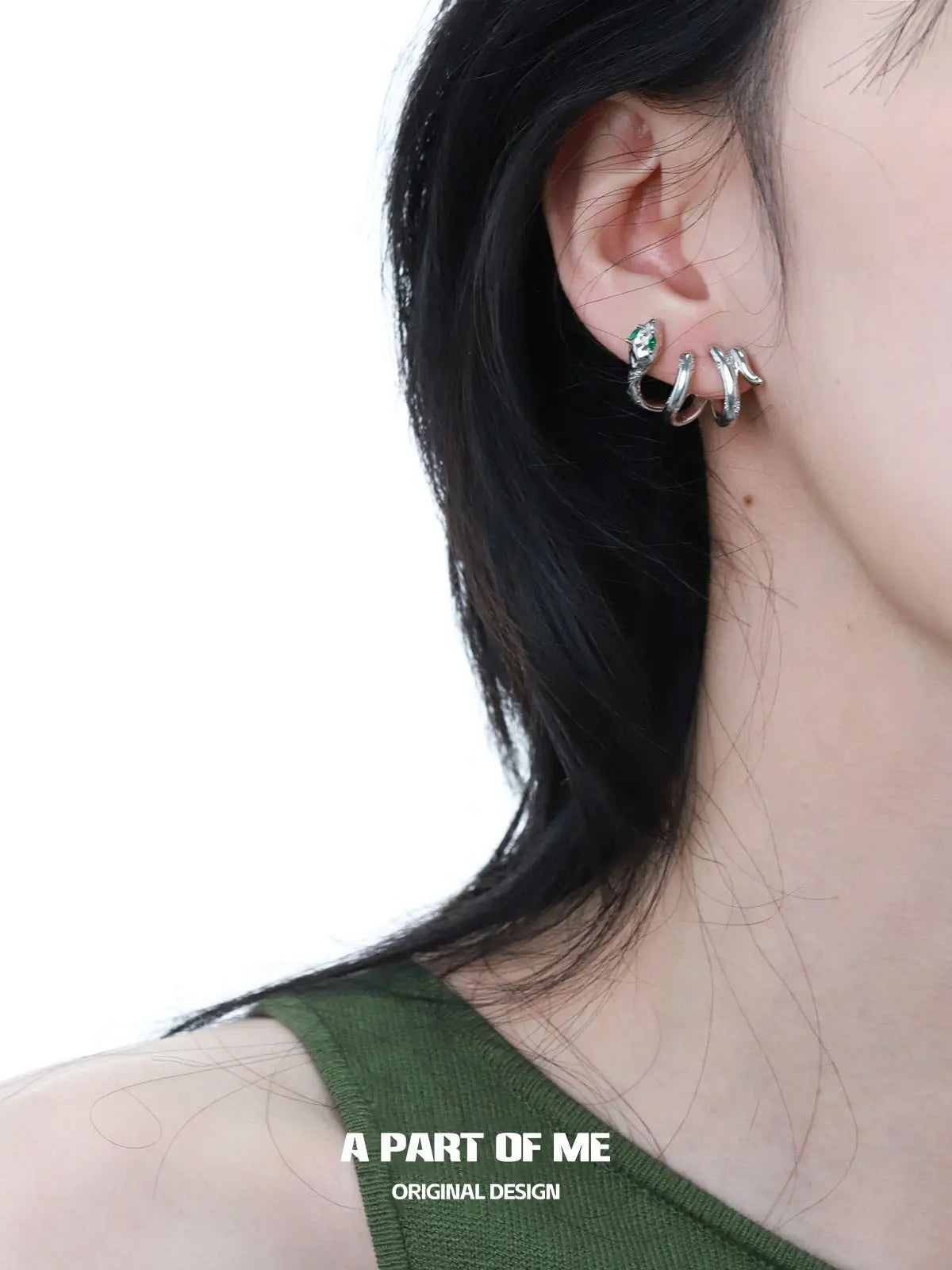 Slytherin House 18k Platinum Plating Twisted Snake Earrings™