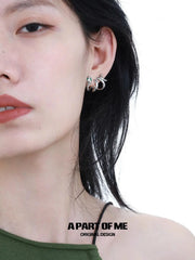 Slytherin House 18k Platinum Plating Twisted Snake Earrings™