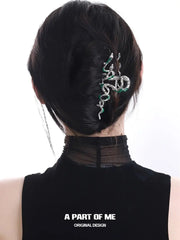 Slytherin House 18k Platinum Plating Twisted Snake Hairclips Hair Clips™