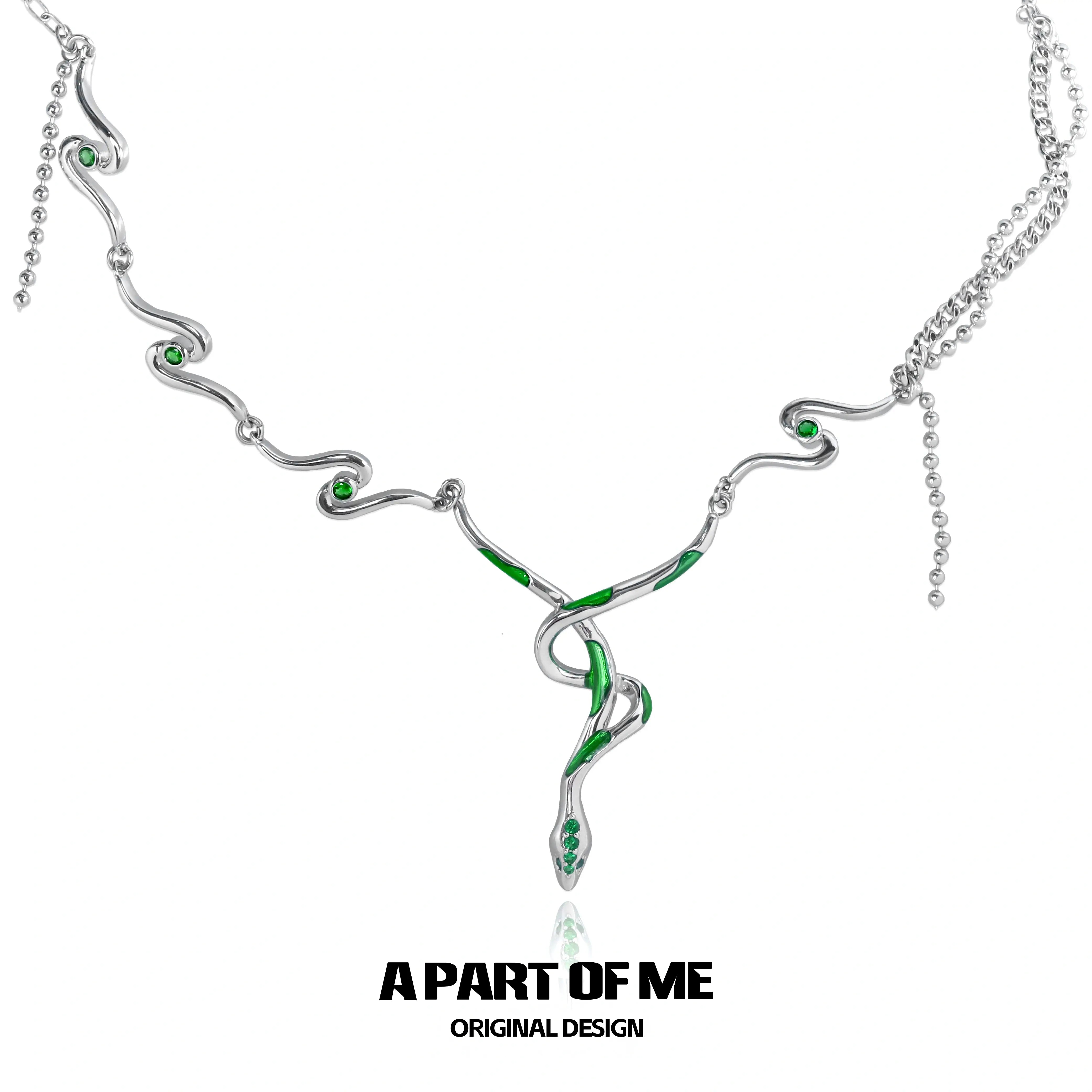 Slytherin House 18k Platinum Plating Twisted Snake Necklaces™