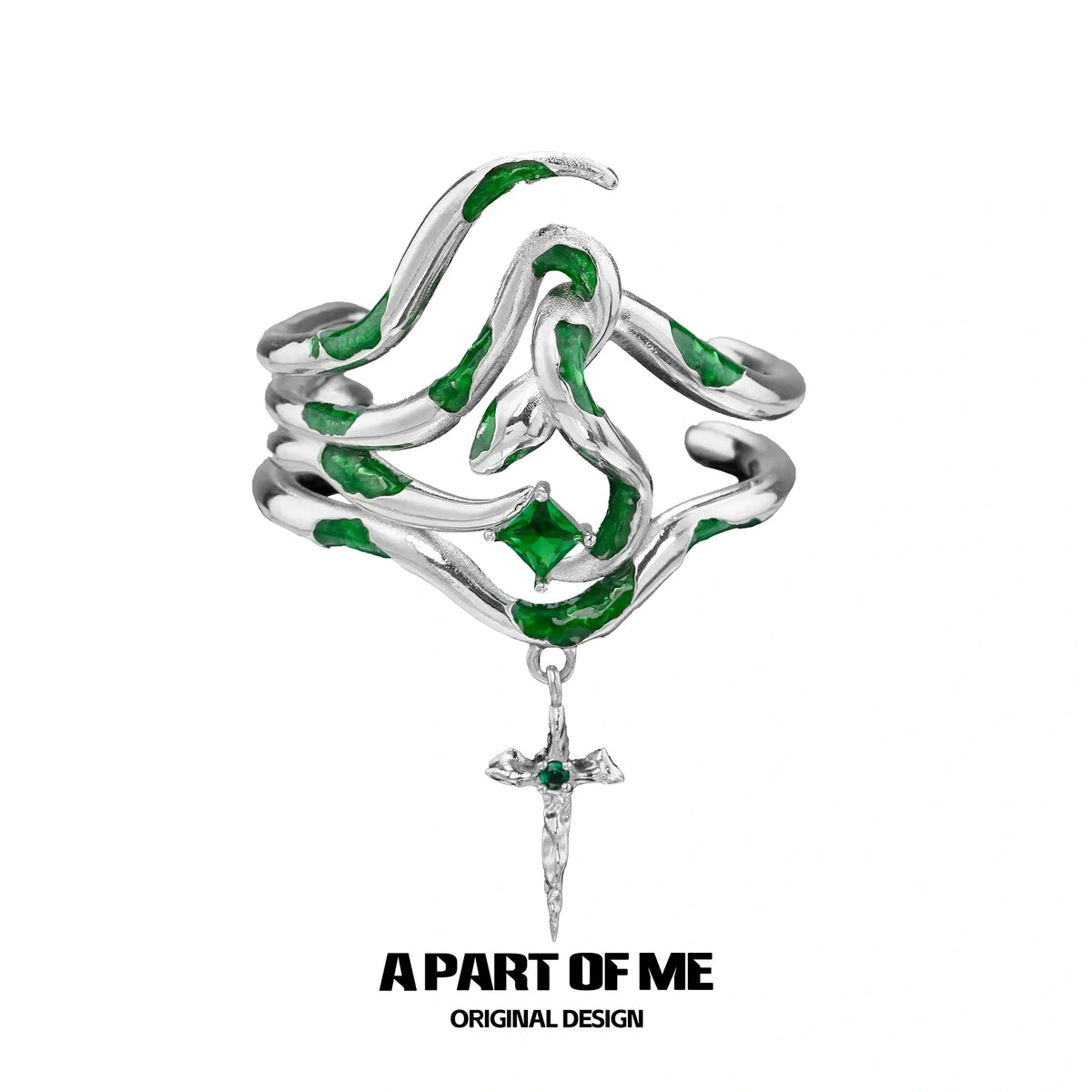 Slytherin House 18k Platinum Plating Twisted Snake Pendant Hairclips Hair Clips™