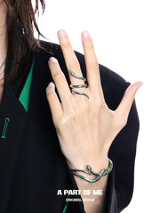 Slytherin House 18k Platinum Plating Zircon Snake Bangles Bracelets™