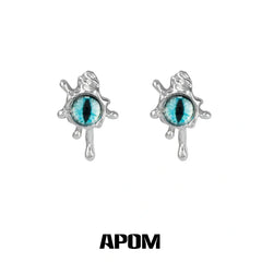 Slytherin House S925 18k Platinum Plating Snake Eye Stud Earrings™