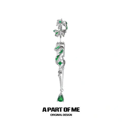Slytherin House S925 18k Platinum Plating Snake Piercing Sword Stud Earrings™