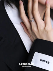 แหวนเงินสเตอร์ลิง S925 ของบ้านสลิธีริน ปรับขนาดได้™