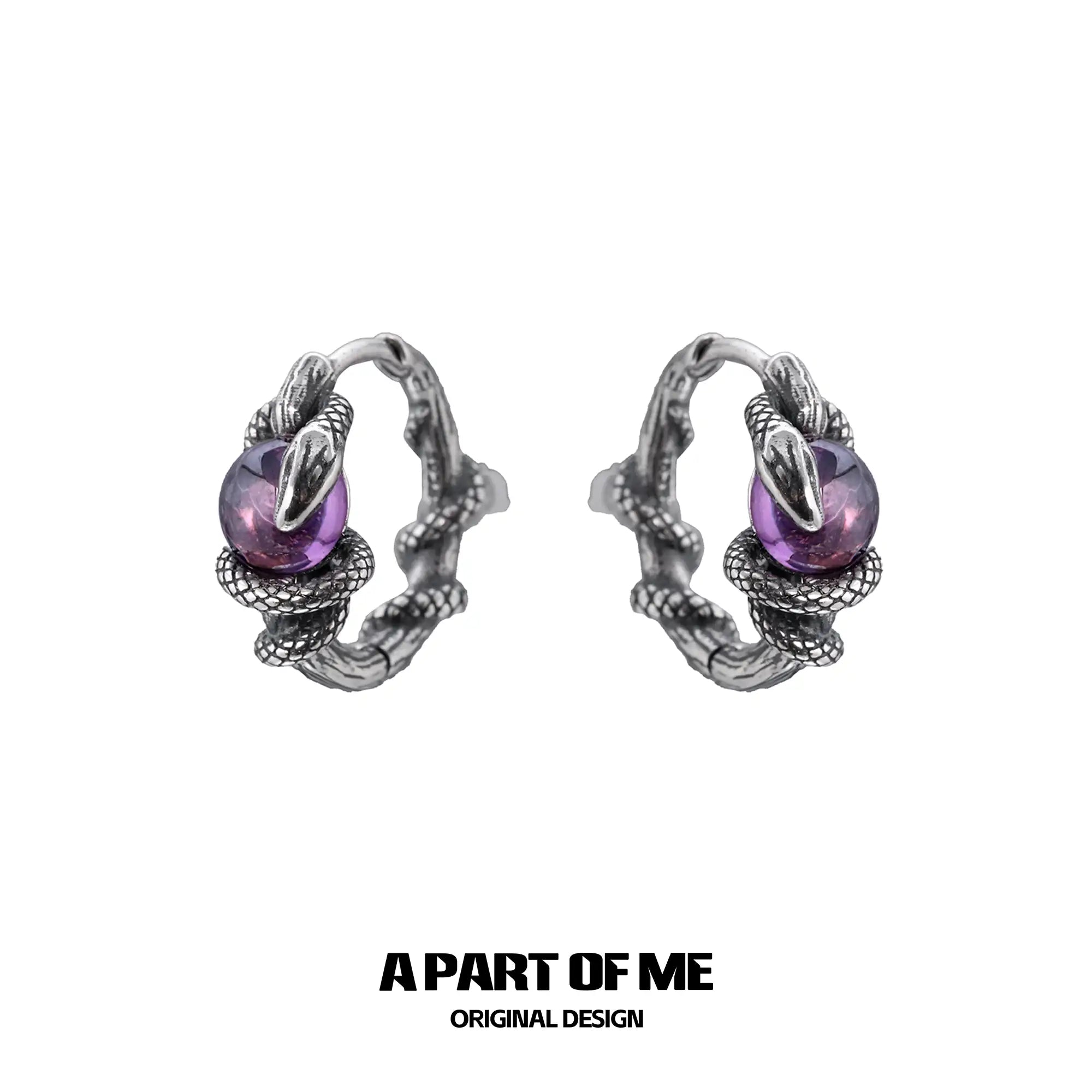Snake's Grasp 925 Sterling Silver Colored Crystal Bead Earrings™