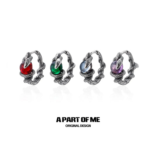 Snake's Grasp 925 Sterling Silver Colored Crystal Bead Earrings™