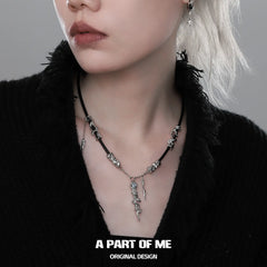 Snake's Grasp Zircon 18K Platinum Plated Pendant Leather Necklace™