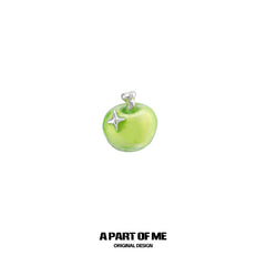Summer Fruity 18K Platinum Plated Apple Planet Stud Earrings™