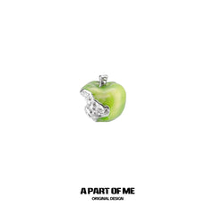 Summer Fruity 18K Platinum Plated Apple Planet Stud Earrings™