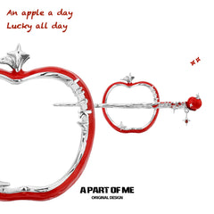 Summer Fruity 18K Platinum Plated Lucky Apple Hairpin Hair Stick™