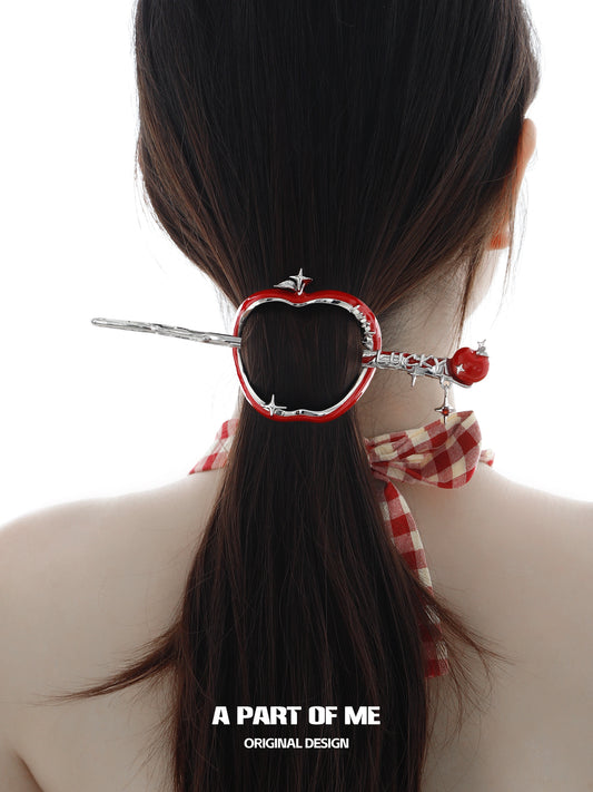 Summer Fruity 18K Platinum Plated Lucky Apple Hairpin Hair Stick™