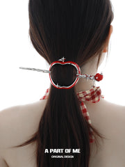 Summer Fruity 18K Platinum Plated Lucky Apple Hairpin Hair Stick™