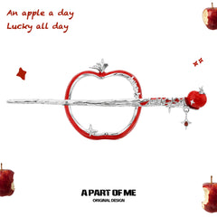 Summer Fruity 18K Platinum Plated Lucky Apple Hairpin Hair Stick™