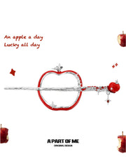 Summer Fruity 18K Platinum Plated Lucky Apple Hairpin Hair Stick™