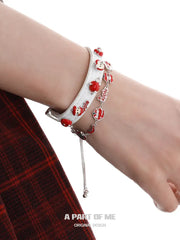 Summer Fruity 18K Platinum Plating Apple Slice Adjustable Chain Bracelet™
