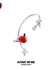 Summer Fruity 18K Platinum Plating Apple Slice Asymmetrical Ear Hook Earhook™