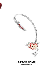 Summer Fruity 18K Platinum Plating Apple Slice Asymmetrical Ear Hook Earhook™