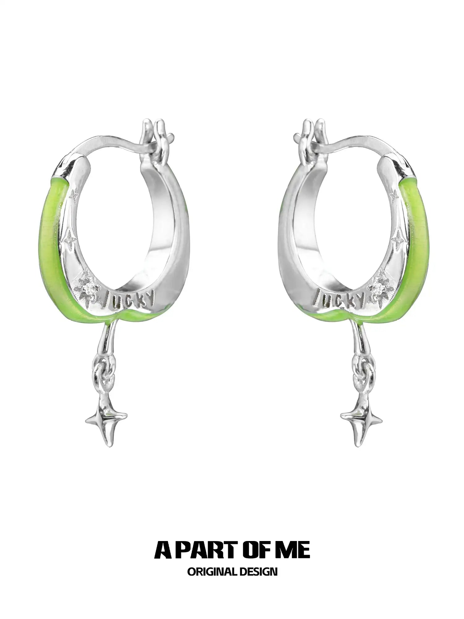 Summer Fruity 18K Platinum Plating Apple Slice Earclips Earrings™