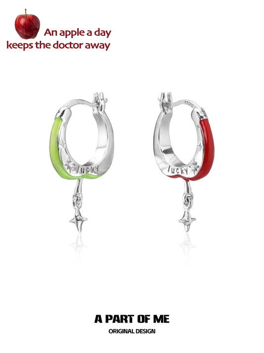 Summer Fruity 18K Platinum Plating Apple Slice Earclips Earrings™