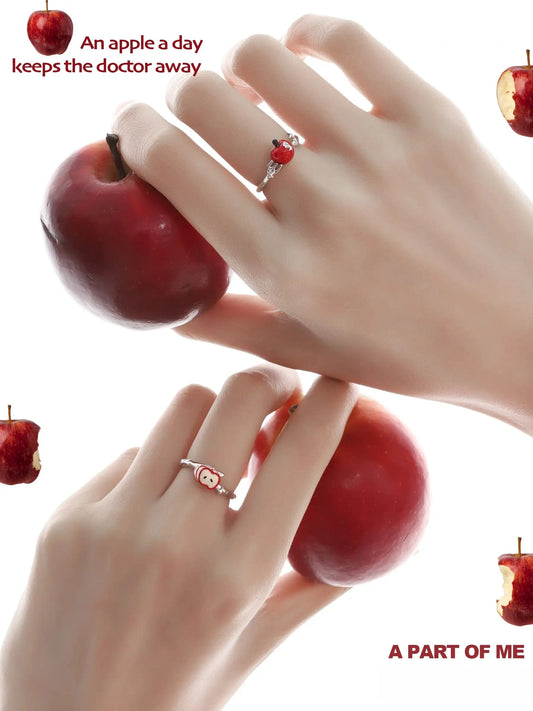Summer Fruity Sterling Silver Apple Slice Adjustable Ring™