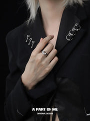 Sunrise to Moonfall S925 Sterling Silver Agates Shells Resizeable Rings™