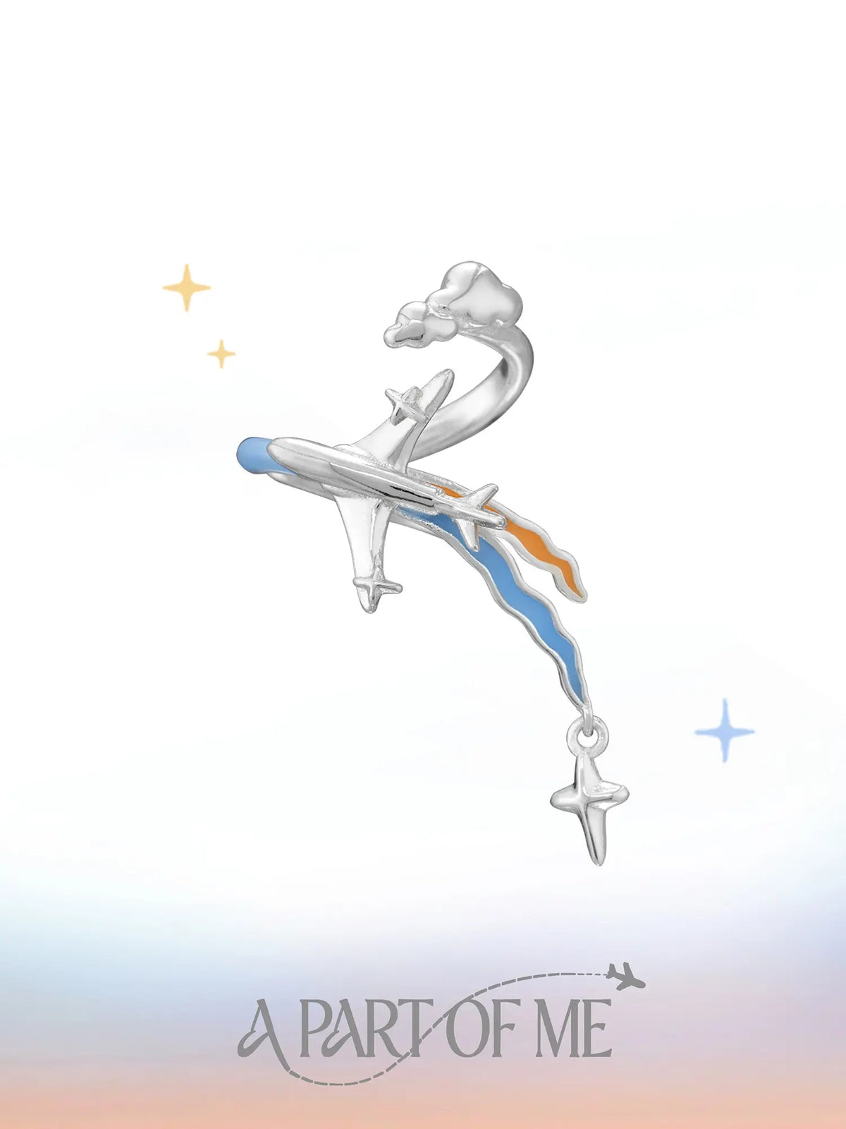 Terminator Route Rush To You Irregular-Shaped Platinum-Plated Ear Cuffs™