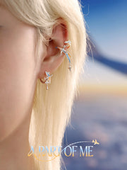 Terminator Route Rush To You Irregular-Shaped Platinum-Plated Ear Cuffs™