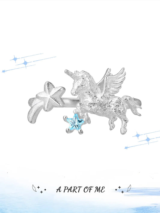 Unicorn 925 Sterling Silver Adjustable Ring™