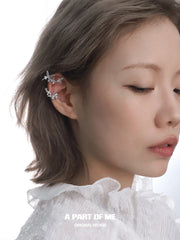 Whiterfly 18k Platinum Plating Butterfly Tassel Ear Hook Earclips™