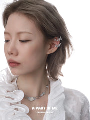 Whiterfly 18k Platinum Plating Butterfly Tassel Ear Hook Earclips™