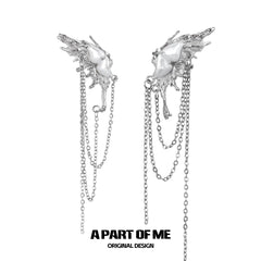 Whiterfly 18k Platinum Plating Butterfly Wings Tassel Ear Hook Ear Clips™
