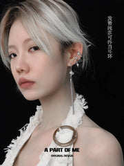 Whiterfly 18k Platinum Plating Detachable Tassel Earring ＆ Hairpins Set™