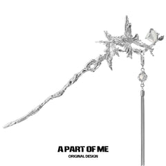 Whiterfly 18k Platinum Plating Detachable Tassel Earring ＆ Hairpins Set™