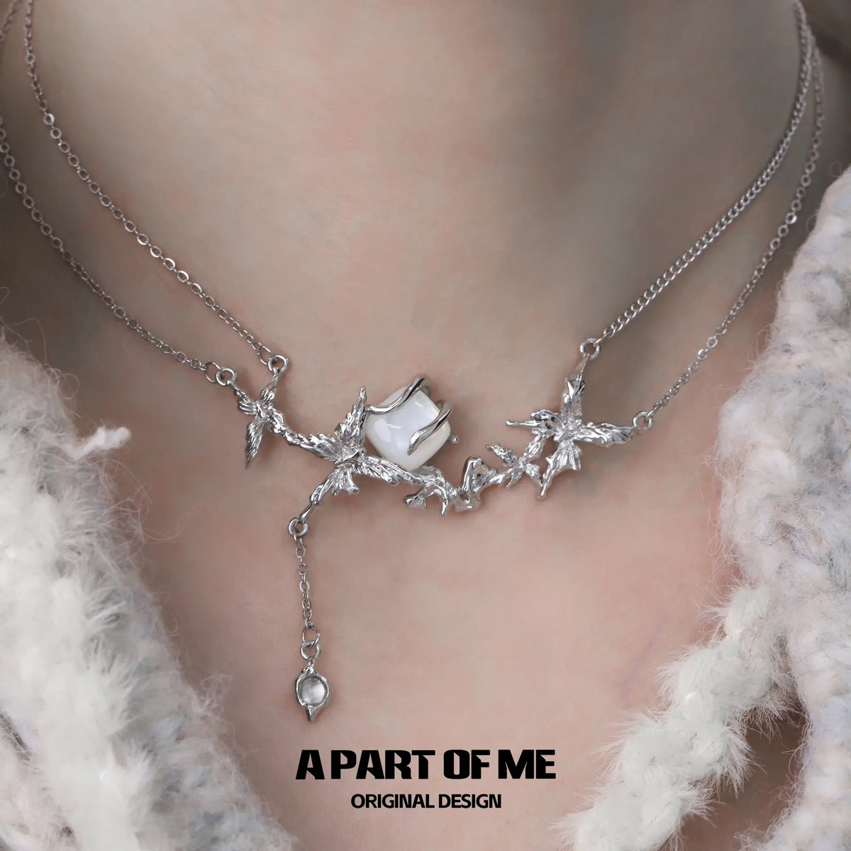 Whiterfly 18k Platinum Plating White Agate Shell Chokers Necklaces™