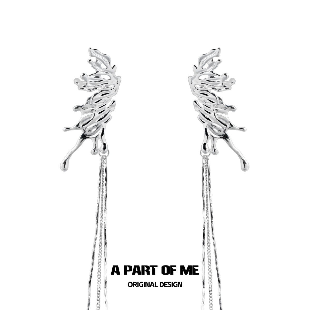 Whiterfly S925 18k Platinum Plating Ear Hook Tassel Ear Clips ＆ Earrings™