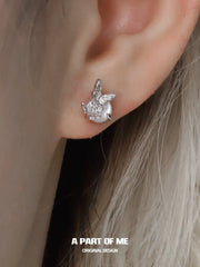 ต่างหูสตั๊ดเปลือกหอยสีขาวธรรมชาติ ชุบทองคำเหลือง 18K เงินสเตอร์ลิง S925 Whiterfly™