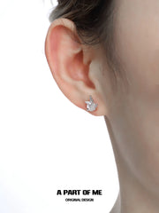 ต่างหูสตั๊ดเปลือกหอยสีขาวธรรมชาติ ชุบทองคำเหลือง 18K เงินสเตอร์ลิง S925 Whiterfly™