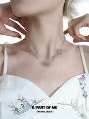 Winged Grace 18K Platinum Plating Swallow Green Fluorite Chokers Necklaces™