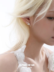 Winged Grace 925 Platinum Plating Stud Earrings™