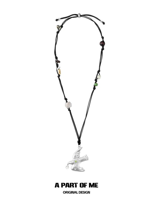 Winged Grace Free-Flying Bird Braided Necklace™