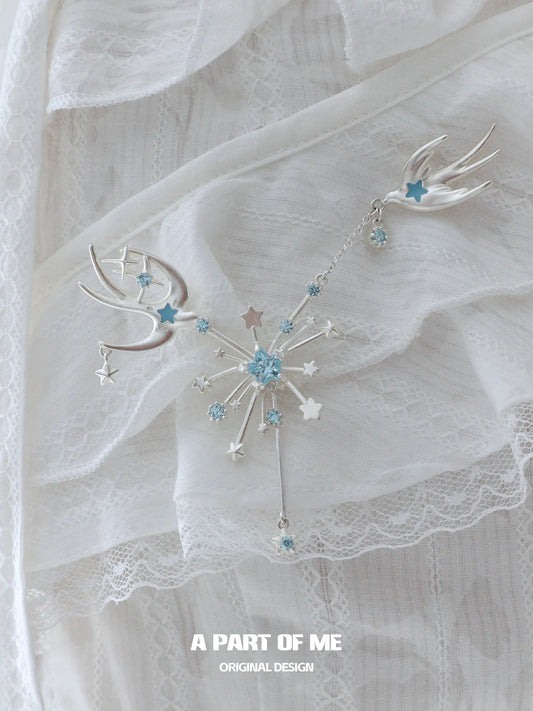 Winged Grace Platinum Plating Blue Bird Brooch™
