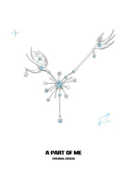 Winged Grace Platinum Plating Blue Bird Brooch™